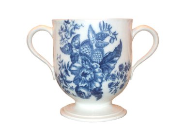 Two Handled Porcelain Mug. clipart