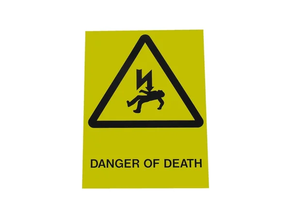 Znak ostrzegawczy energii elektrycznej. — Zdjęcie stockowe