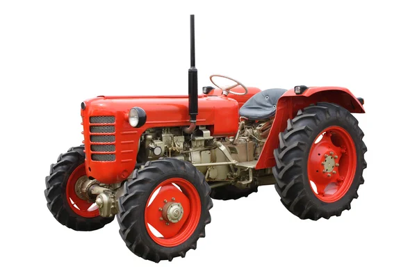 Röd jordbruk traktor. — Stockfoto