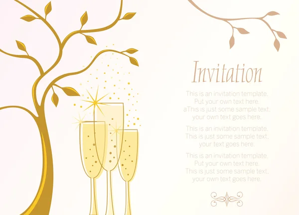 Plantilla de invitación — Vector de stock