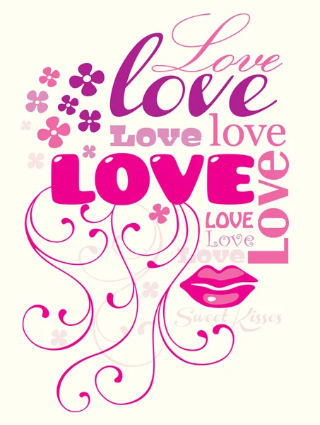 Love composition — Stock Vector