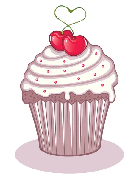 Amore cupcake — Vettoriale Stock