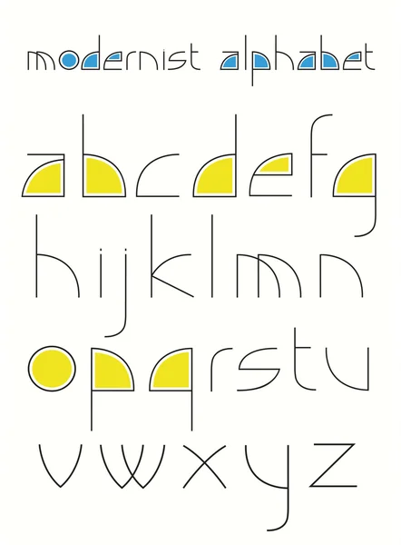 Modernes Alphabet — Stockvektor
