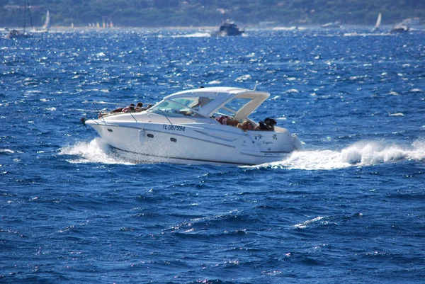 Båtar vid Saint-Tropez Royaltyfria Stockfoton