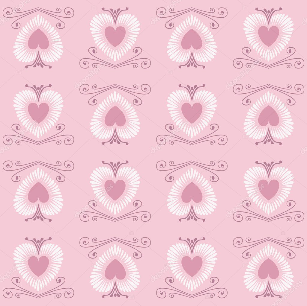 Hearts seamless wallpaper.
