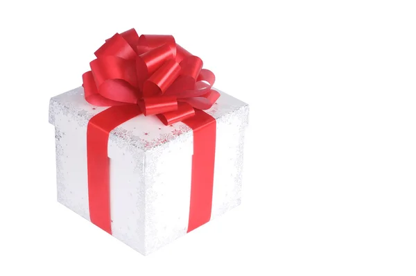 Gift box over white background — Stock Photo, Image