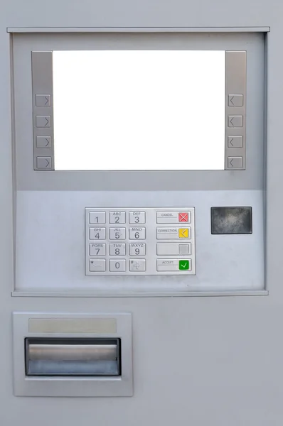 Nahaufnahme am Geldautomaten — Stockfoto