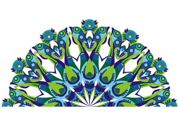 Decorative tail peacocks — Stock Vector