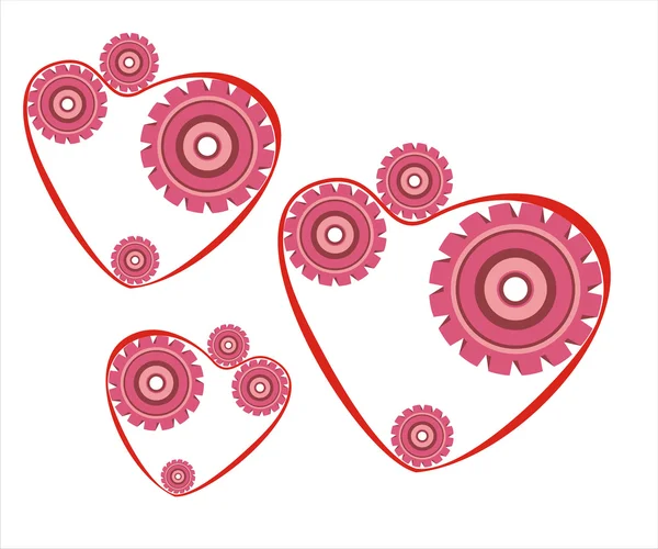 stock vector The mechanism of the heart