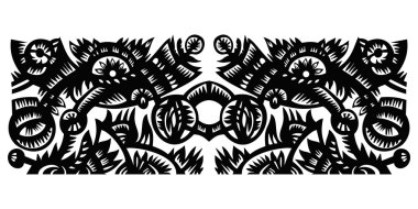 Black decorative pattern clipart