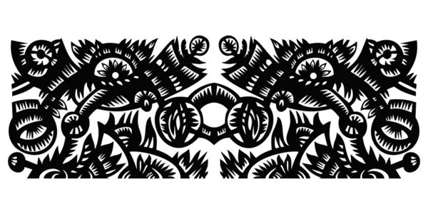 Patrón decorativo negro — Archivo Imágenes Vectoriales