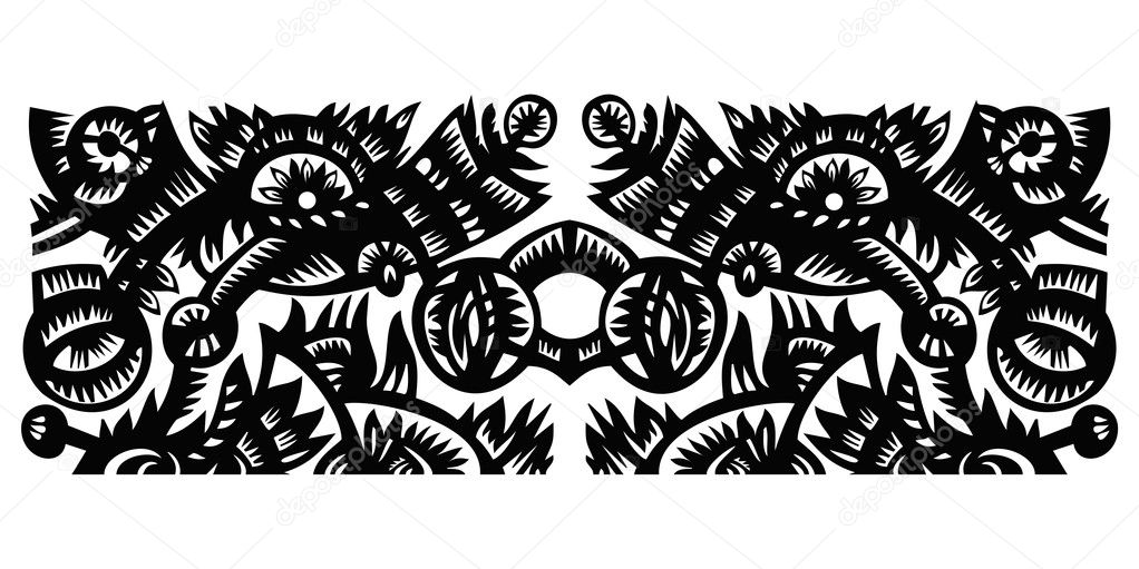 Black decorative pattern