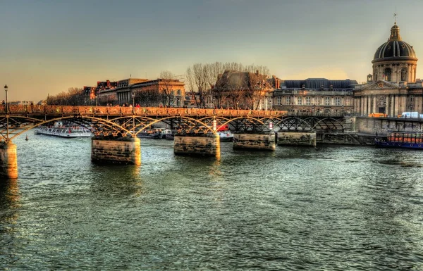 Pont des Arts γέφυρα, Παρίσι, Γαλλία Φωτογραφία Αρχείου