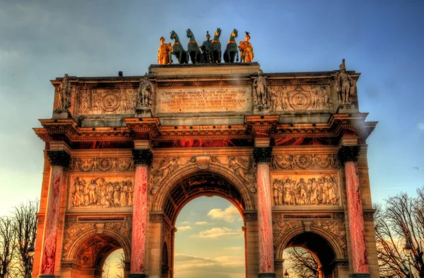 Arc De Triomphe Du körhinta, Párizs, Franciaország — Stock Fotó
