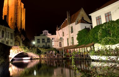 Bruges, Belçika-gece