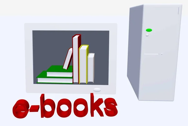 Ilustración libros electrónicos —  Fotos de Stock