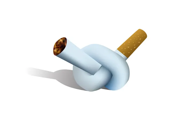 O cigarro trançado em nó —  Vetores de Stock