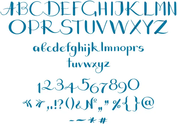 Kaligrafi alfabesiyle — Stok Vektör