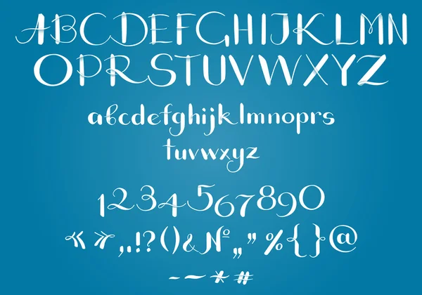 The alphabet in calligraphy — Stock Vector
