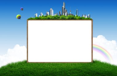 Blank board. business concept clipart