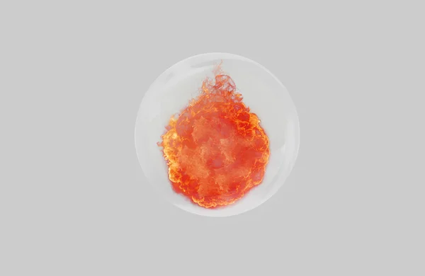 Bola de fogo na bolha — Fotografia de Stock