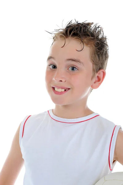 Porträtt av en glad pojke — Stockfoto