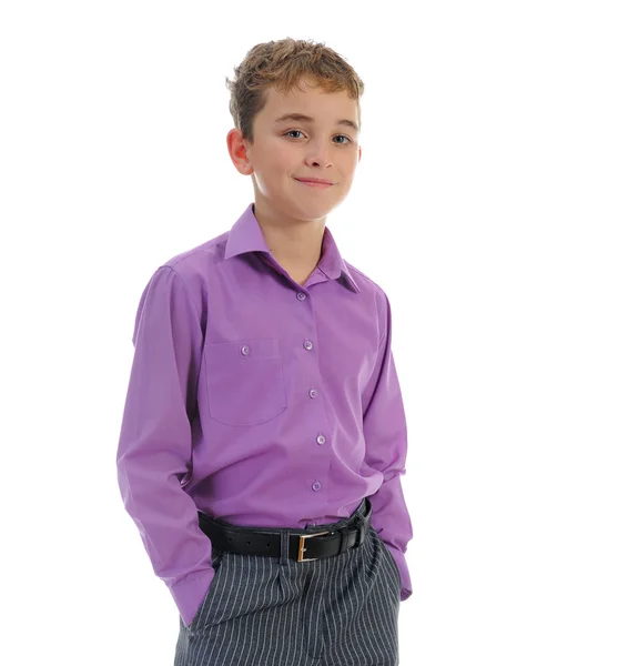 Boy in a business suit — Stock Photo, Image