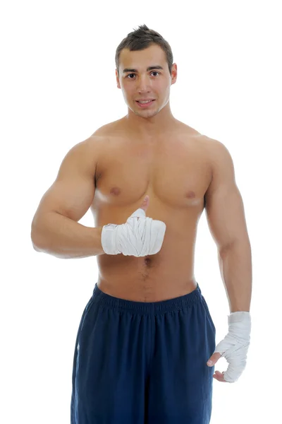 Retrato de boxeador atlético — Fotografia de Stock