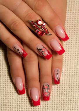 Beautiful nails with Art clipart