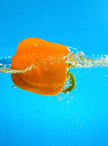 stock image YELLOW PEPPER SPLASHING IN WATER