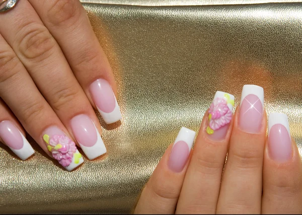 Beautiful nails with Art — Stock Photo, Image