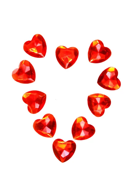 Röda hjärtan valentine — Stockfoto