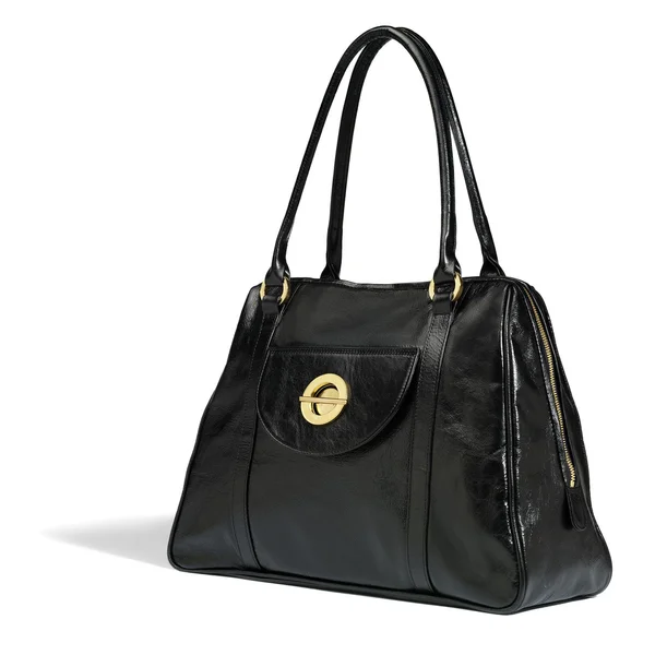 Μαύρη τσάντα της γυναίκας — Φωτογραφία Αρχείου