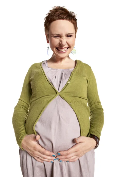 Ritratto di una donna incinta — Foto Stock