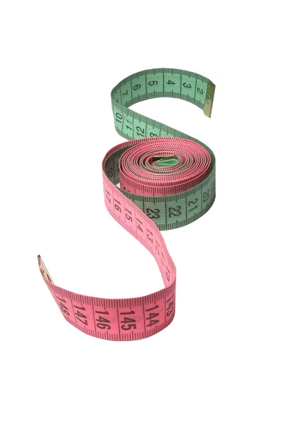Tailor's measuring tape isolated on white — Stock Photo, Image