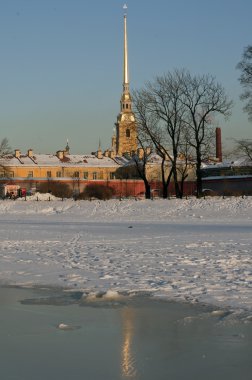 The Peter and Paul Fortress in St.-Petersburg clipart