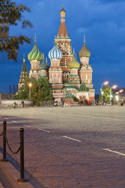 Red square at night — Stock Photo, Image