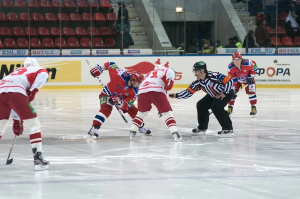 Hokejový zápas spartak-cska — Stock fotografie