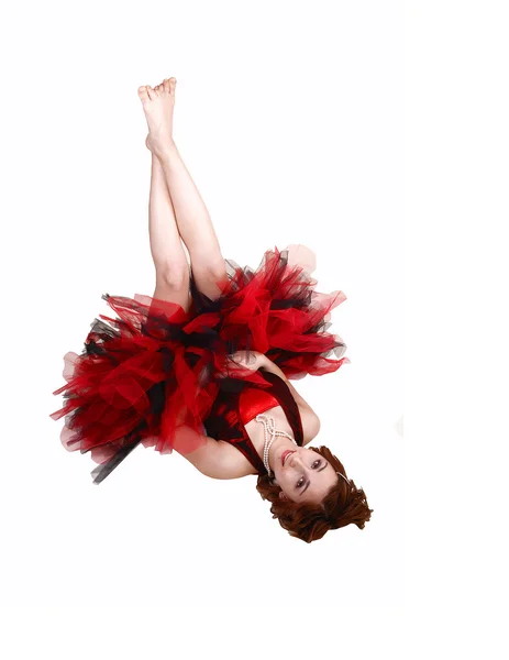 Balet dziewczynka leżący. — Zdjęcie stockowe
