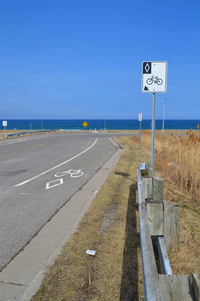 Biker lanes sign. — Stock Photo, Image