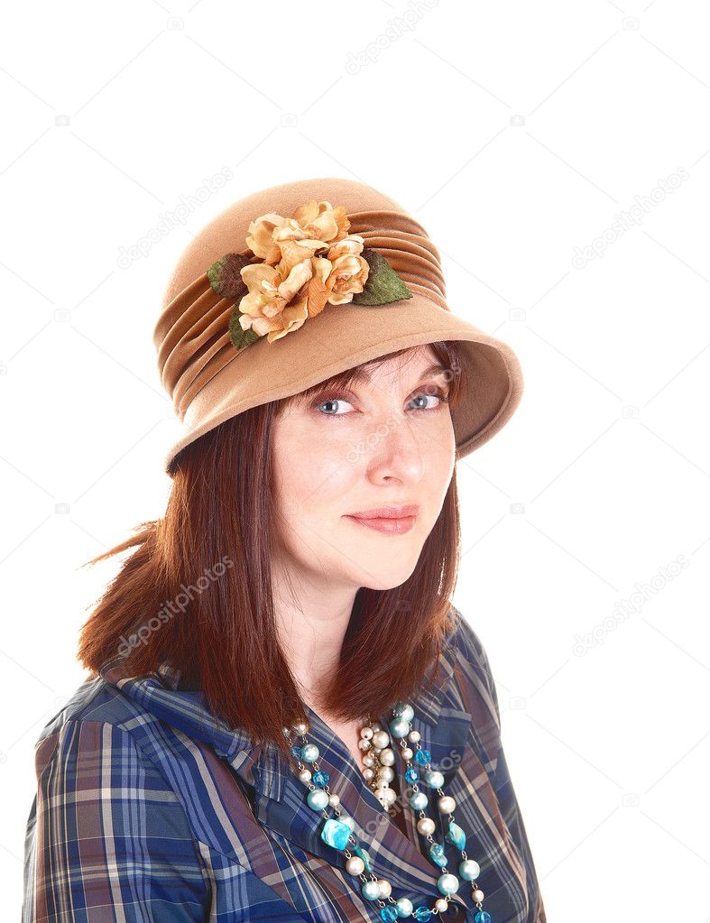 Woman with hat.