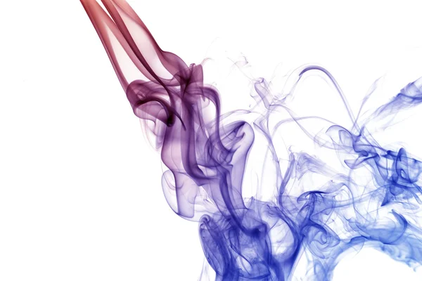 Fala i dymu z różnych kolorach na białym tle — Zdjęcie stockowe