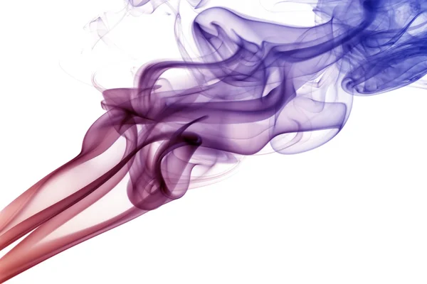 Волна и дым разных цветов изолированы на белом — стоковое фото