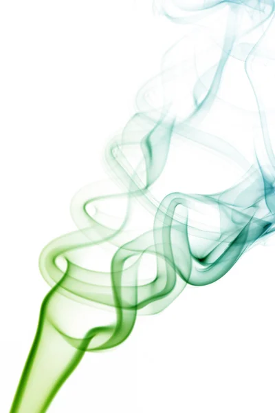 Golf en rook van verschillende kleuren geïsoleerd op wit — Stockfoto