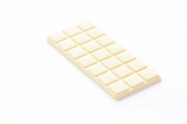 Barretta di cioccolato bianco isolata su bianco — Foto Stock