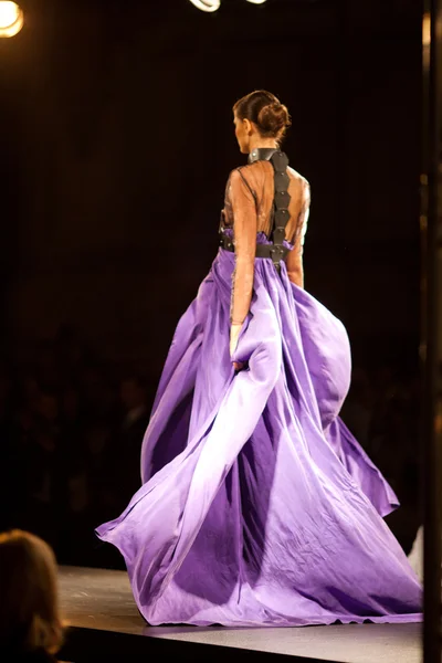 stock image PRAGUE SEPTEMBER 24 A model walks the runway during the 2011 aut