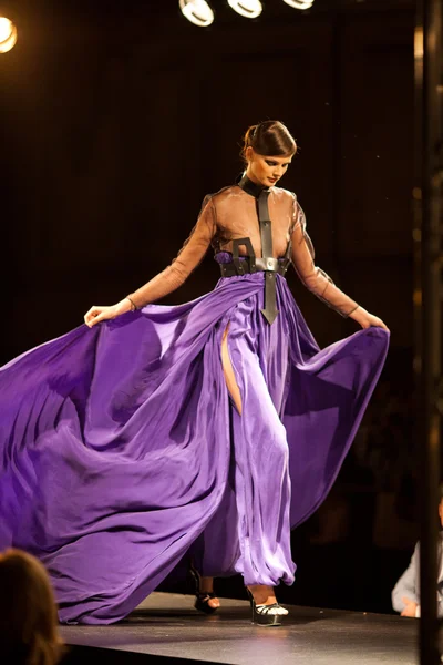 stock image PRAGUE SEPTEMBER 24 A model walks the runway during the 2011 aut