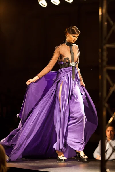 stock image PRAGUE SEPTEMBER 24 A model walks the runway during the 2011 aut