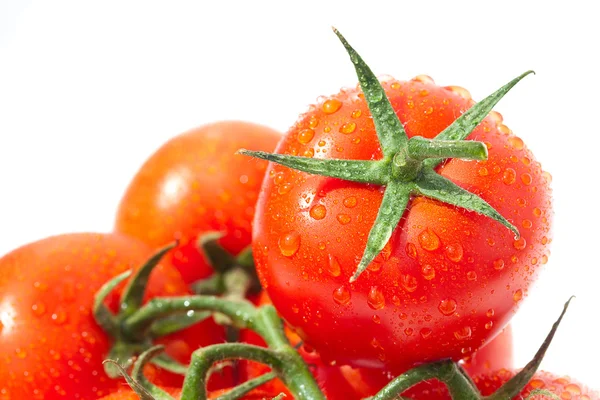 Fondo del tomate con gotas de agua — Foto de Stock
