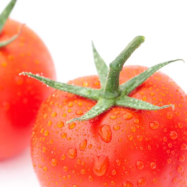 Achtergrond van de tomaat met waterdruppels — Stockfoto